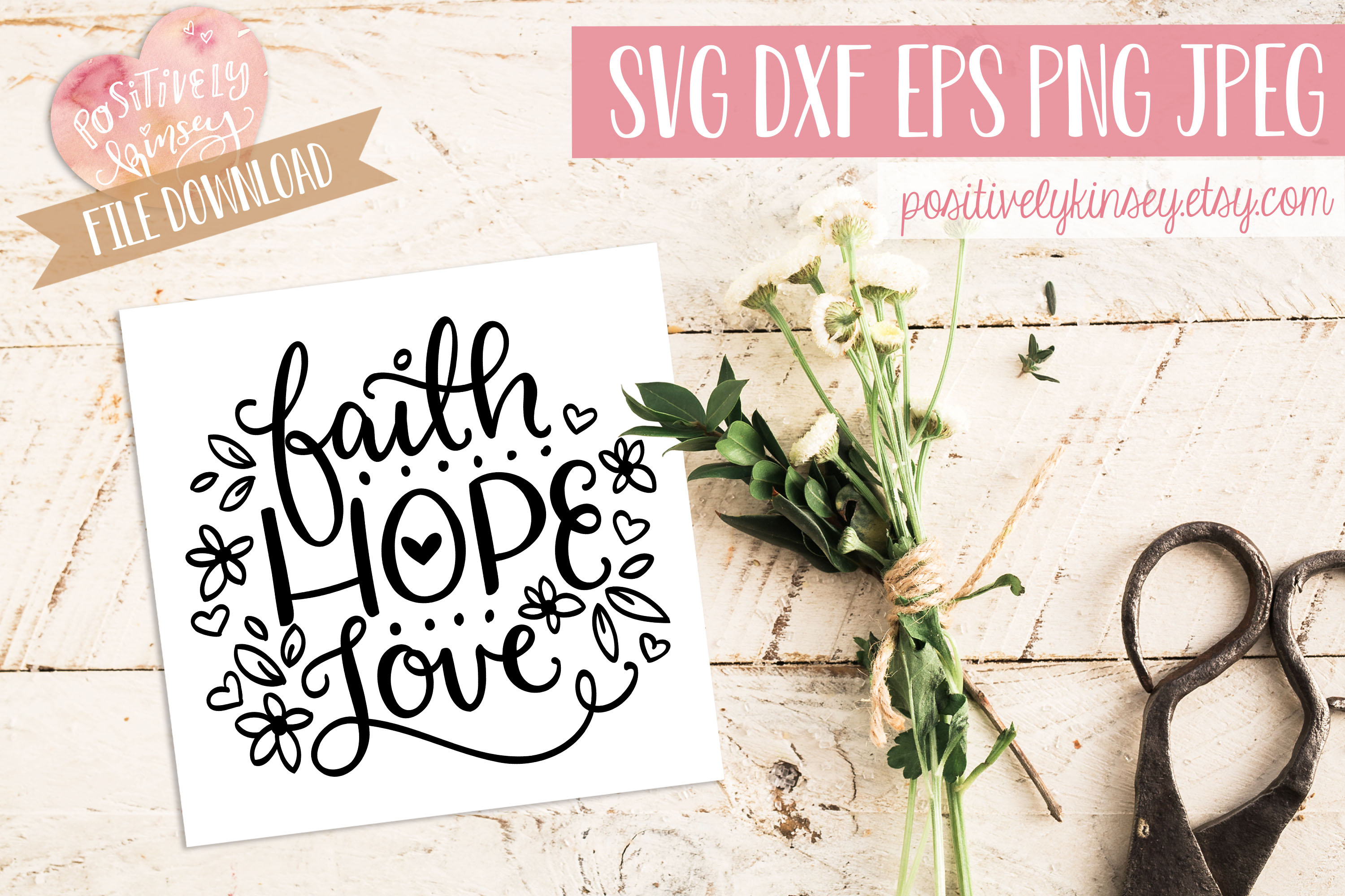 Download Faith Hope Love SVG, Inspirational SVG, Christian SVG File