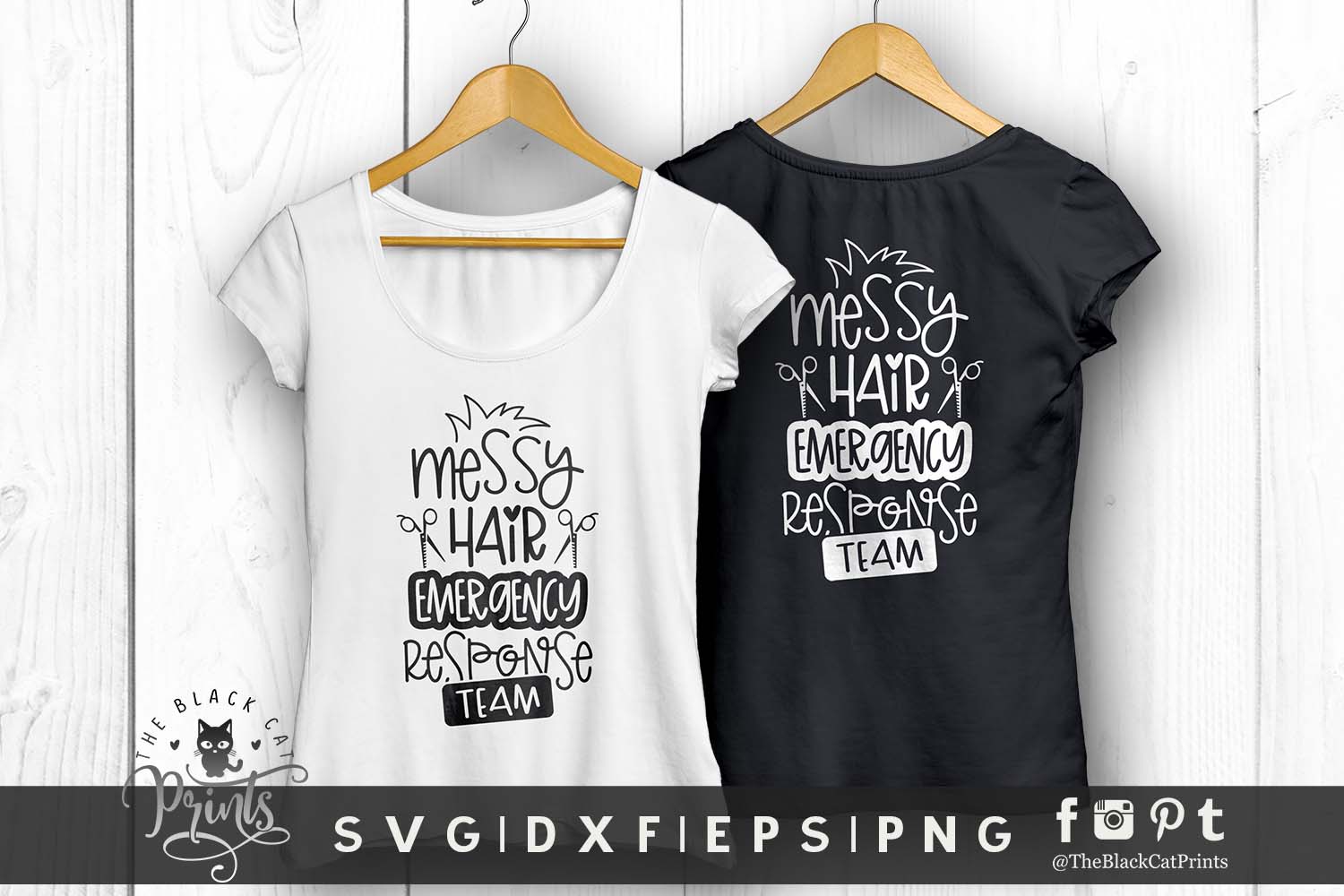 Messy Hair Funny Hair Salon Design Hairdresser Svg Dxf Eps