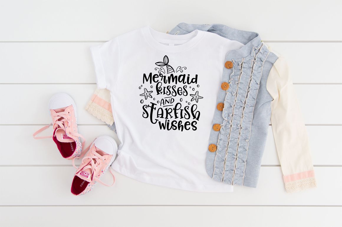 Mermaid Kisses And Starfish Wishes Svg Cut File