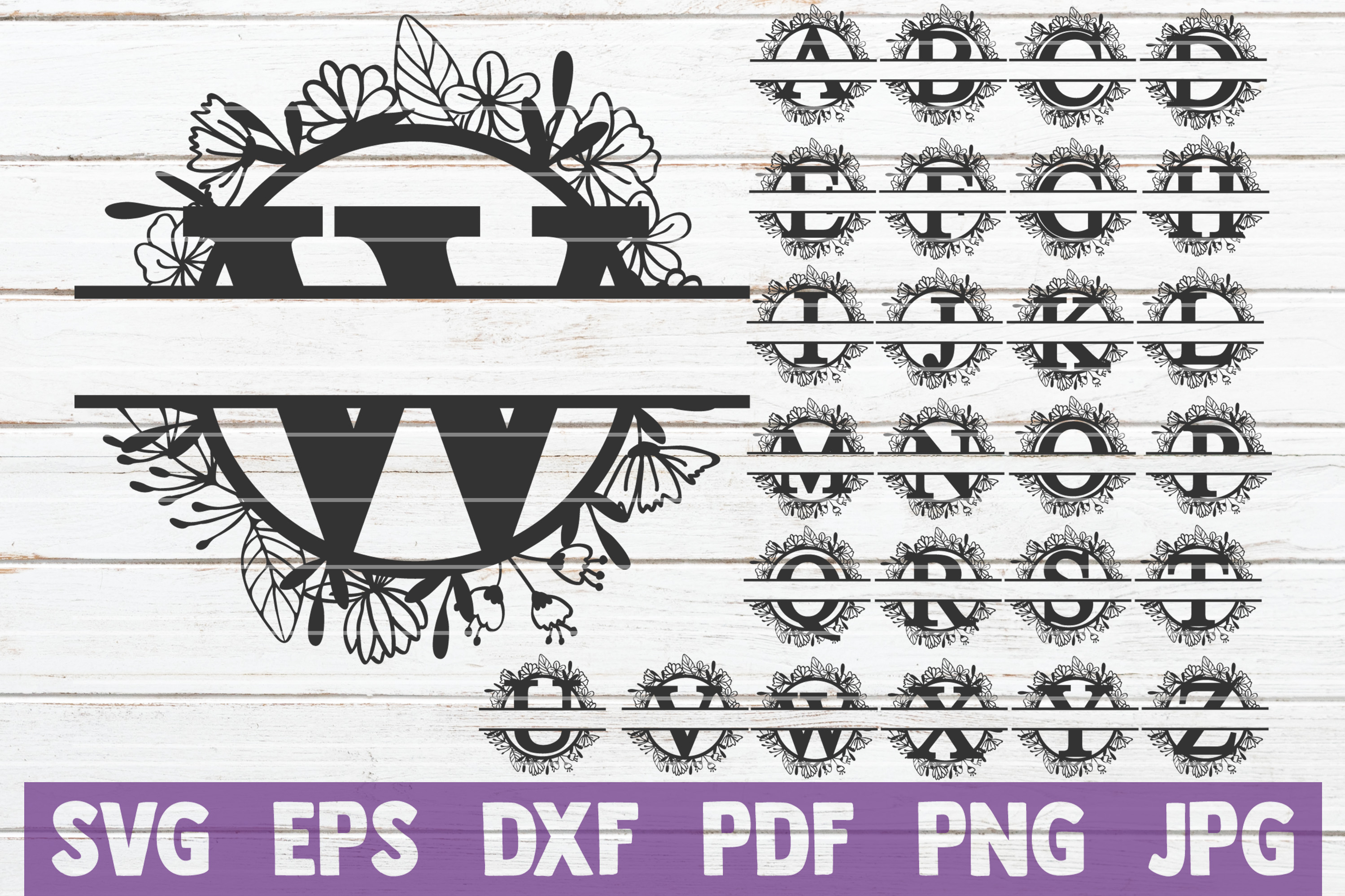 Free Free 120 Split Flower Monogram Svg Free SVG PNG EPS DXF File