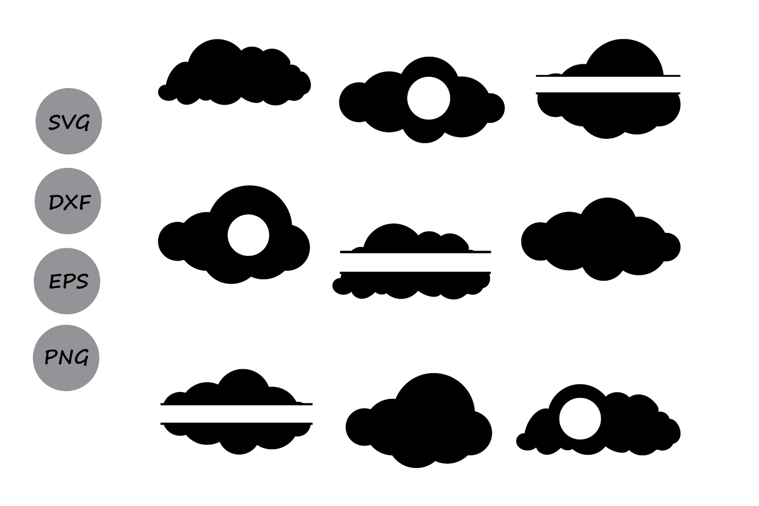 Download Cloud SVG, Cloud monogram svg, Cloud clipart, Clouds Svg ...