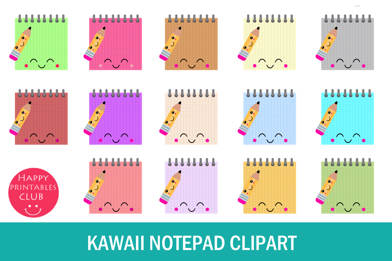 Download 40 Kawaii Notepad Clipart-Notepad Clipart PNG Images