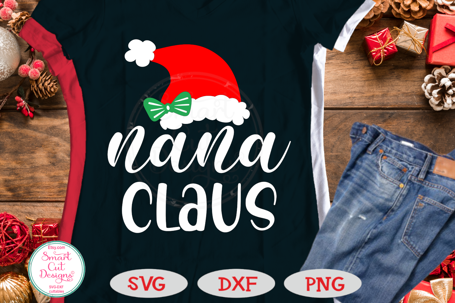 Download Free Nana Claus Svg Christmas Grandma Svg Grandmother Nana SVG DXF Cut File