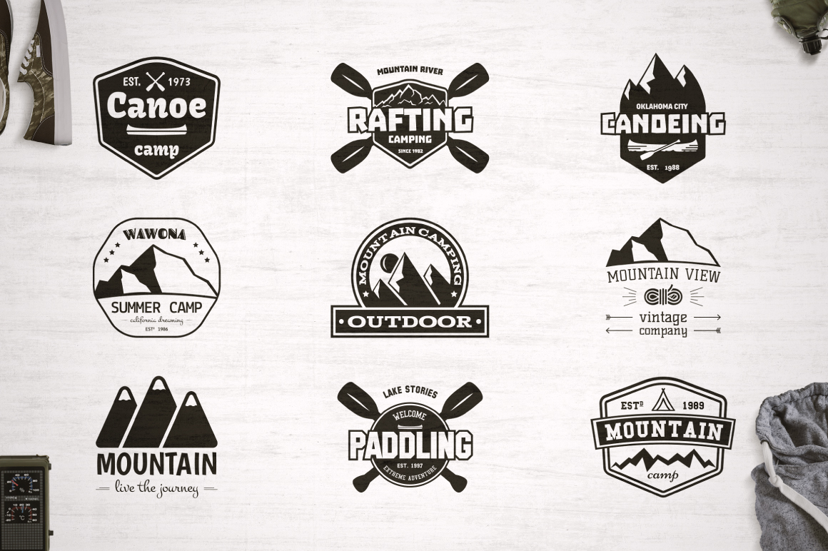 Download 9 Camping SVG Cut Files Bundle for Cricut / Logos ...