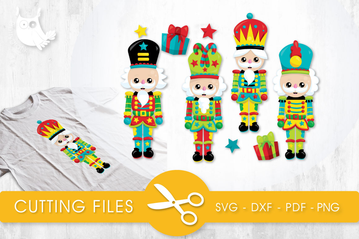 Christmas Nutcracker Cutting Files Svg Dxf Pdf Eps Included Cut Files For Cricut And Silhouette Cutting Files Svg 35676 Svgs Design Bundles