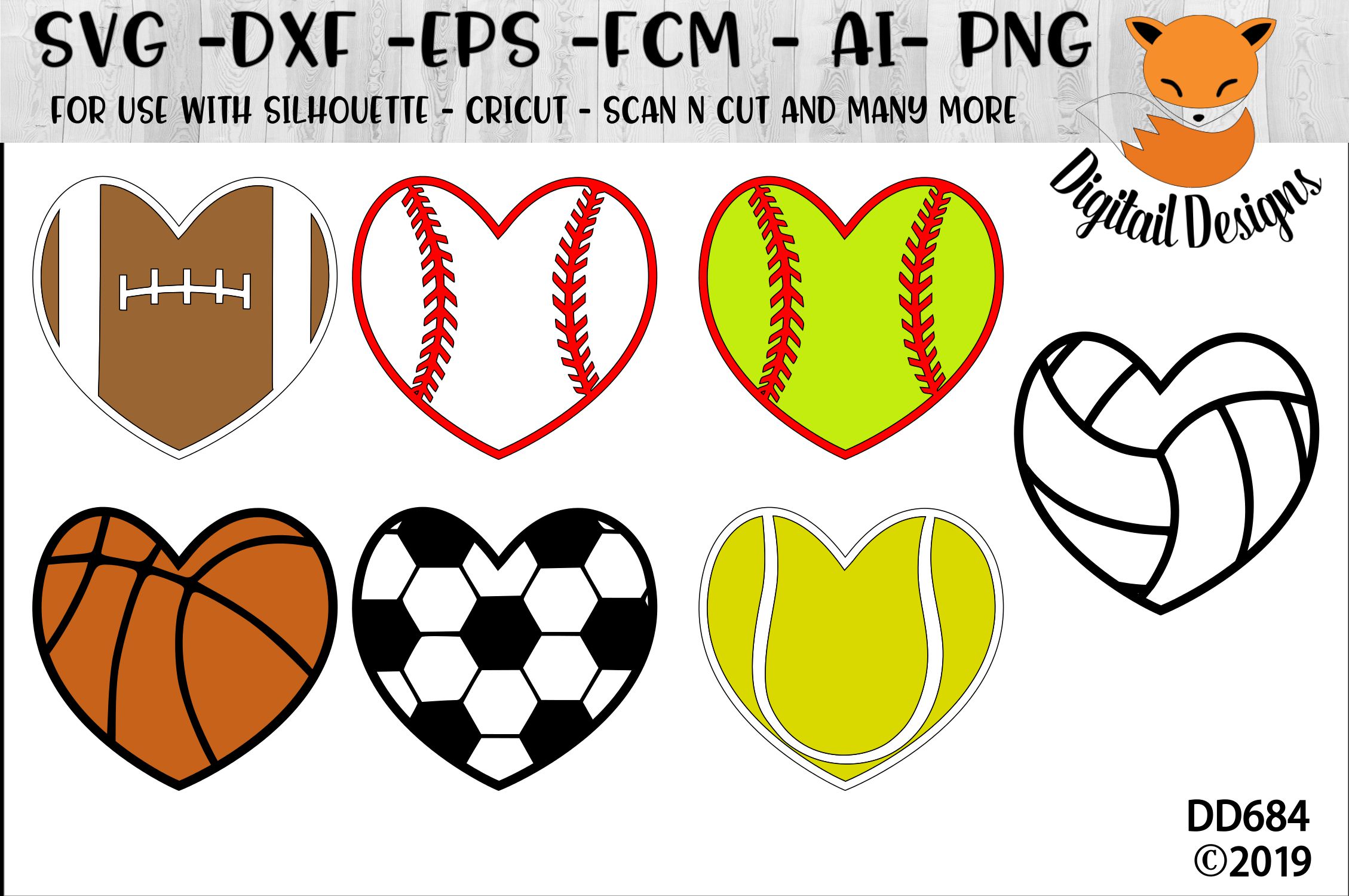 Download Sports Hearts Design Bundle SVG (93698) | Cut Files ...