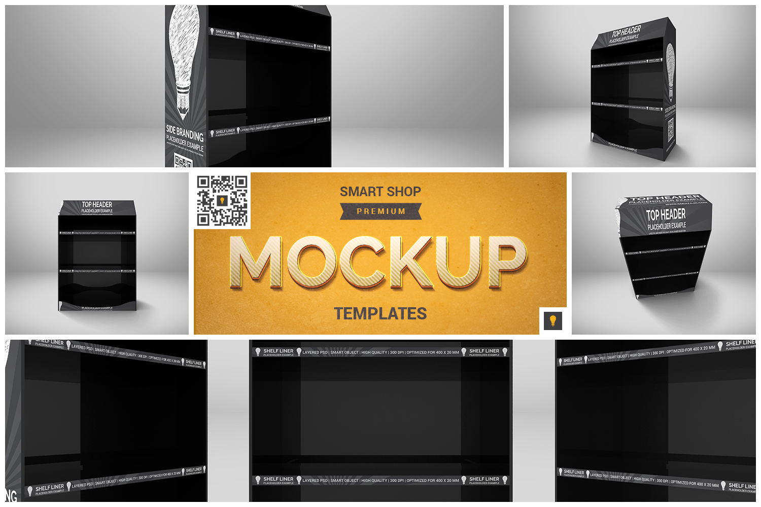 Download Promotional Shelf Display Mockup (20585) | Mock Ups | Design Bundles