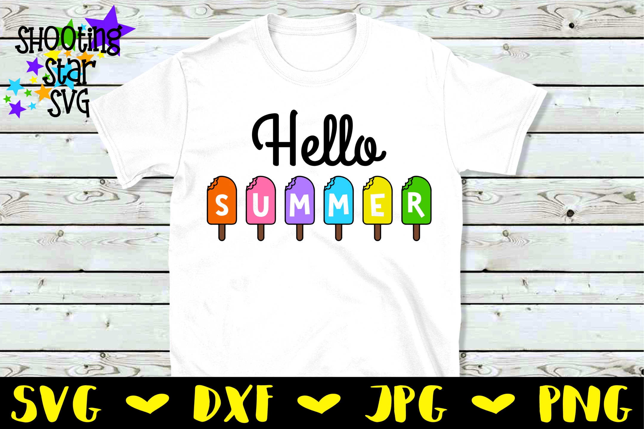 Hello Summer with Popsicles SVG - Summer SVG (269105) | Cut Files ...