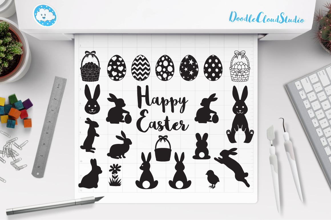 Download Easter SVG, Easter Bunny SVG, Easter Egg svg, Easter Basket (220647) | SVGs | Design Bundles
