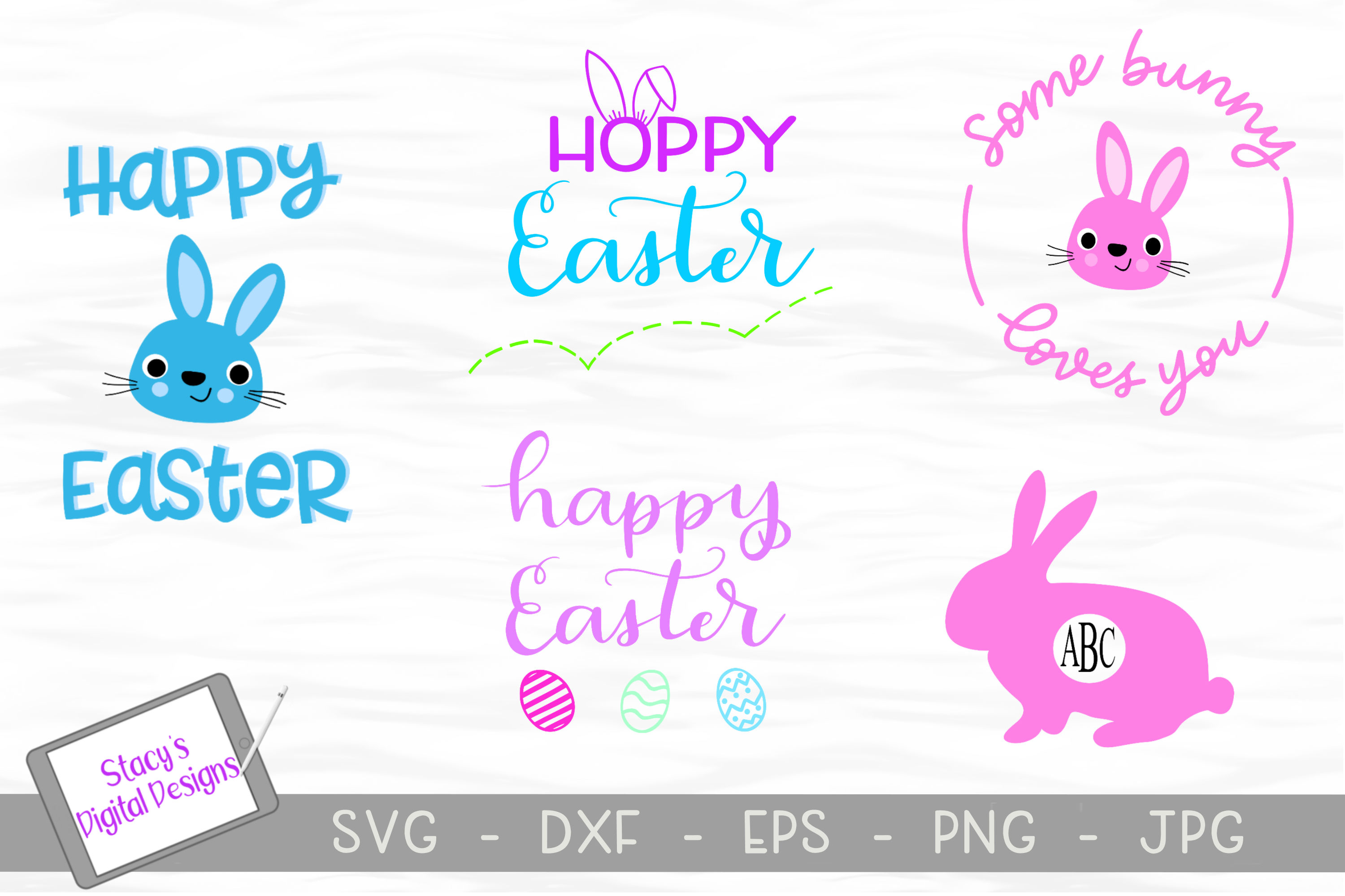 Easter SVG Bundle- Includes 5 Easter SVG designs (216244) | Cut Files