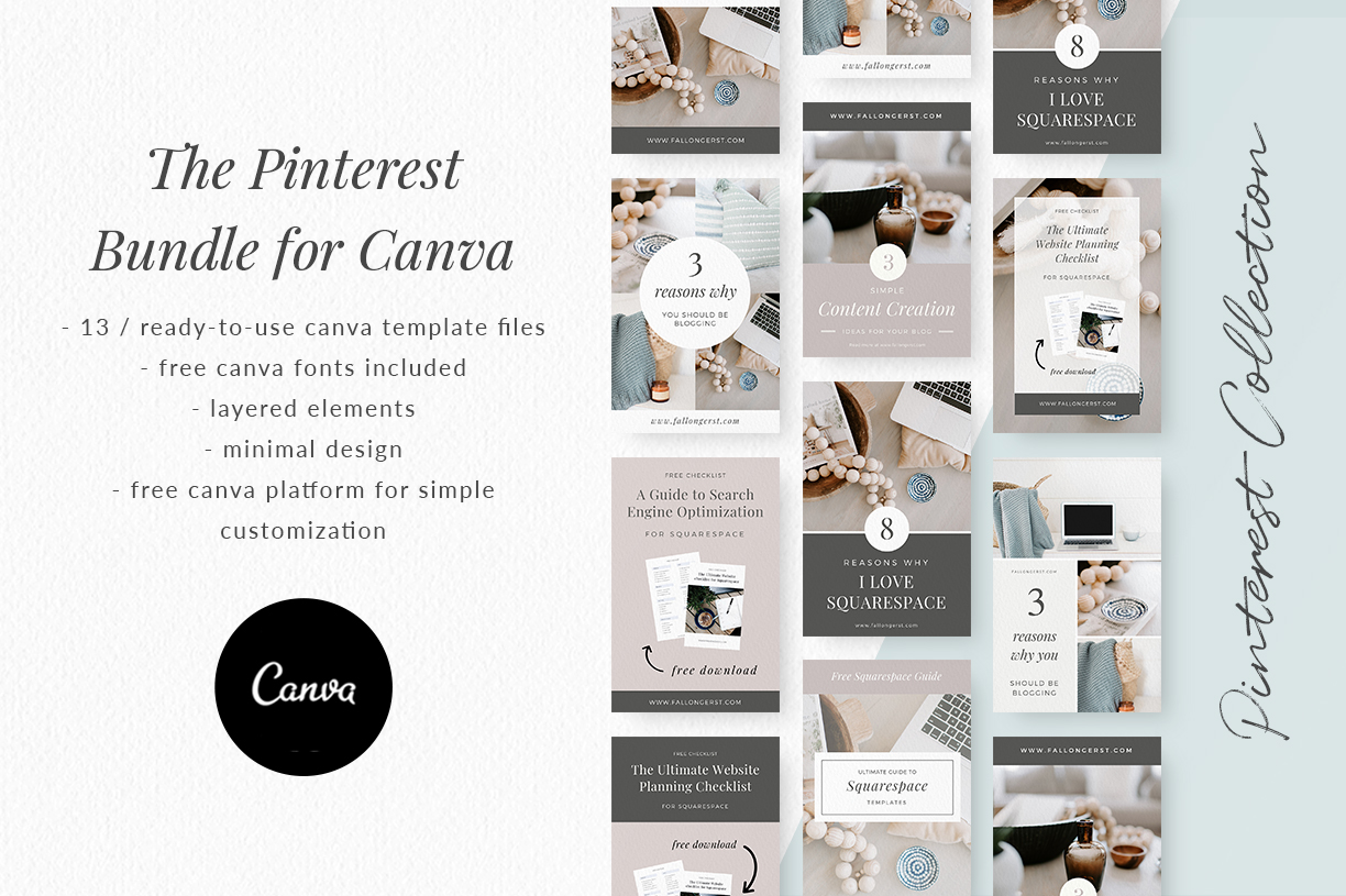 Pinterest Templates for Canva (146442) | Presentation Templates