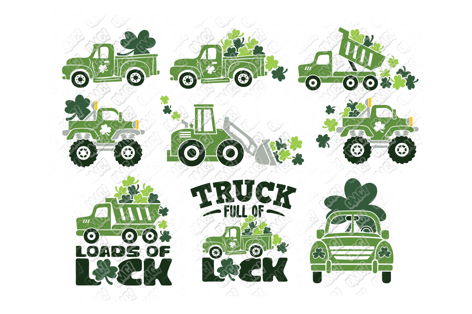 Download St Patricks Day Truck SVG Bundle in SVG, DXF, PNG, EPS, JPEG