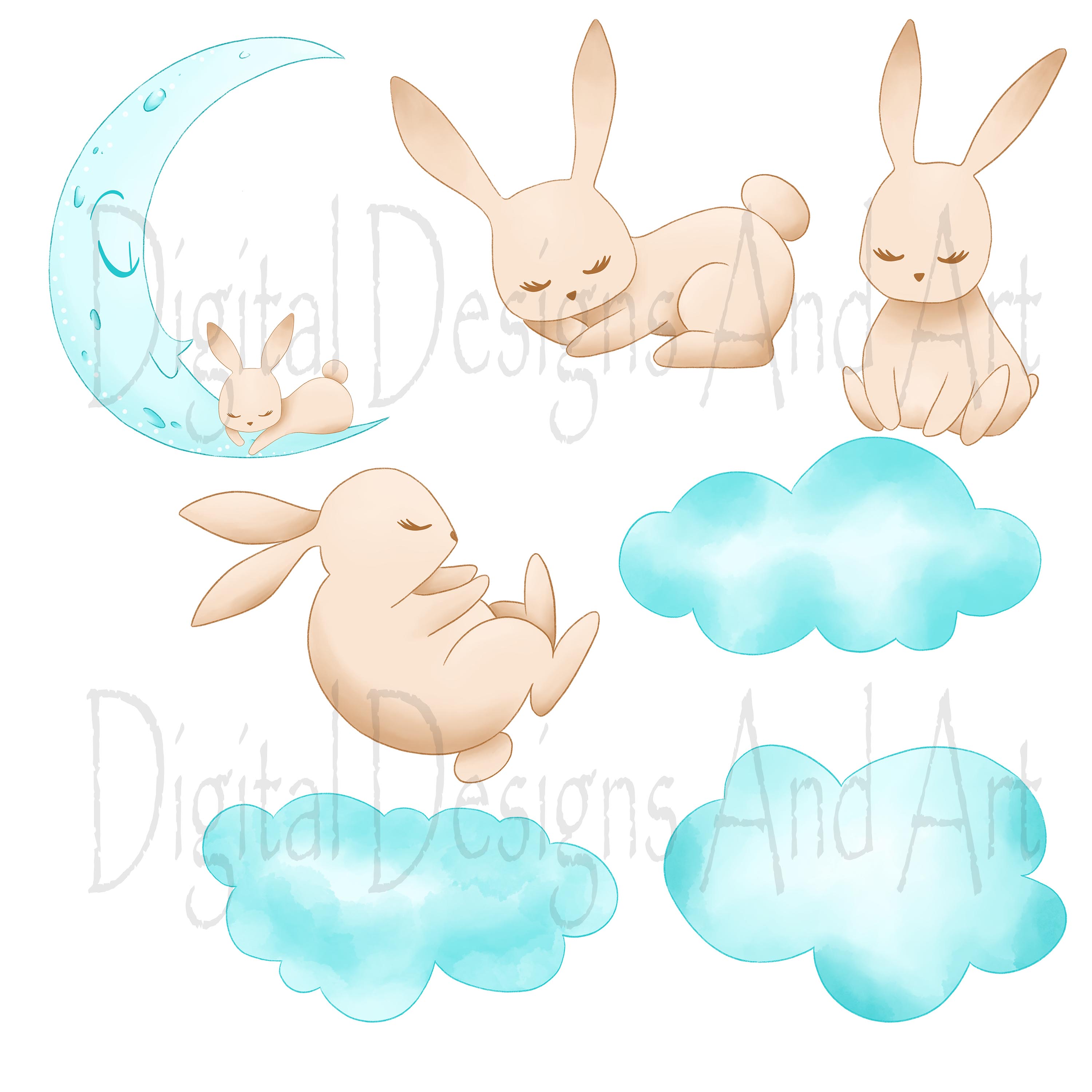 Good night bunny (97447) | Illustrations | Design Bundles