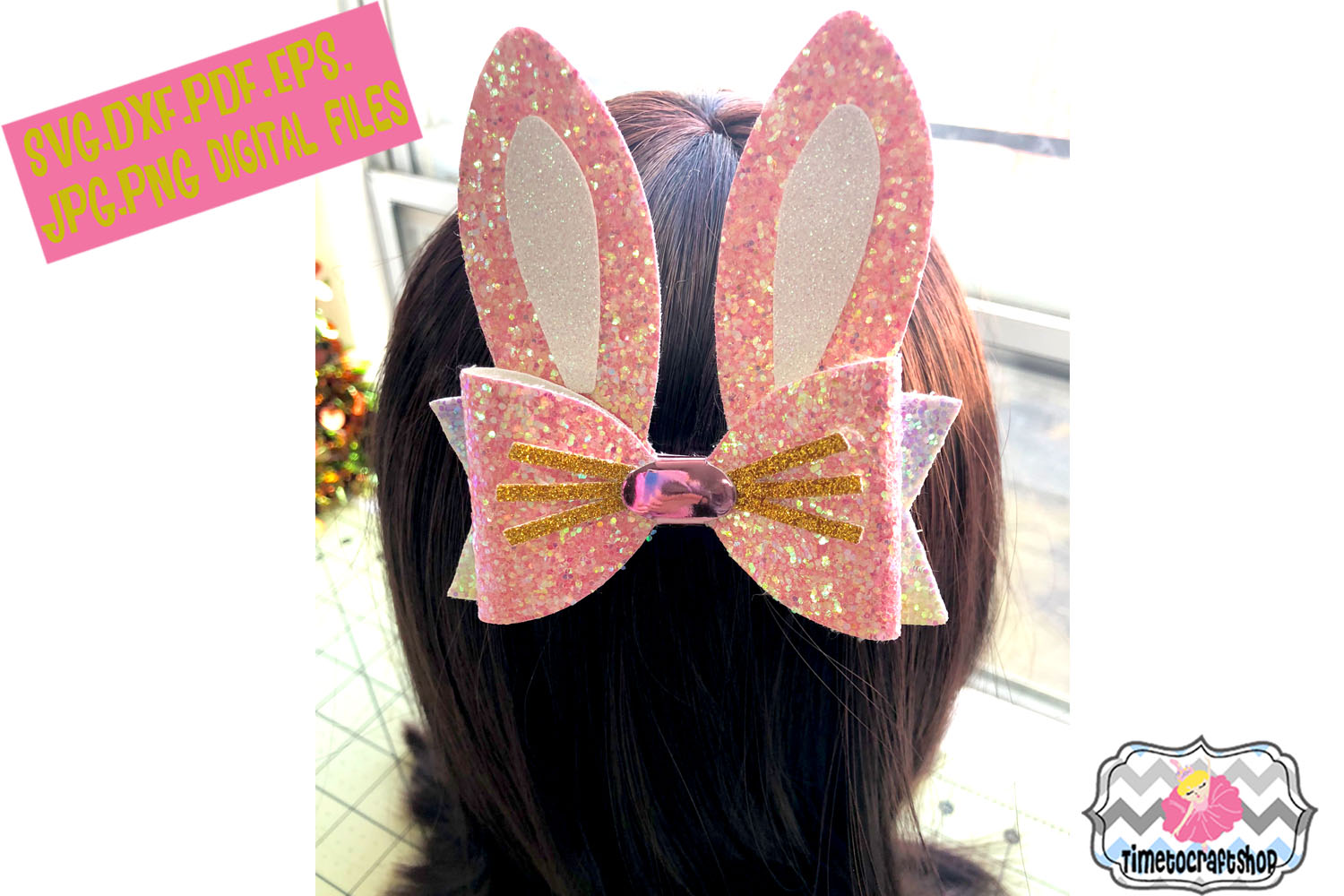 Download Easter Bunny Ears Hair Bow Template (179107) | SVGs ...