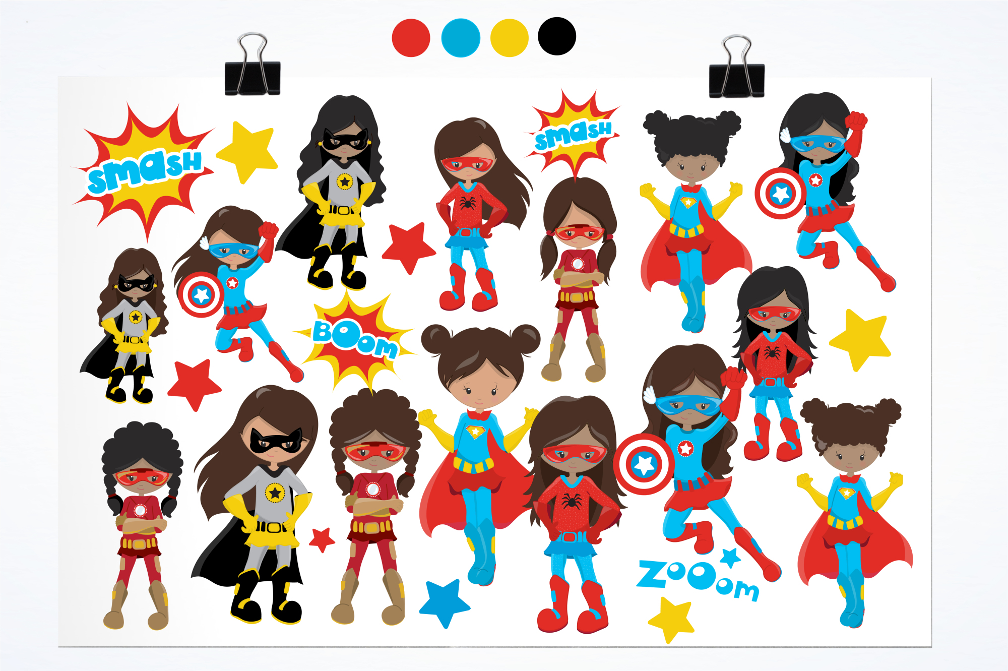 Superhero Girls graphics and illustrations example image 2.