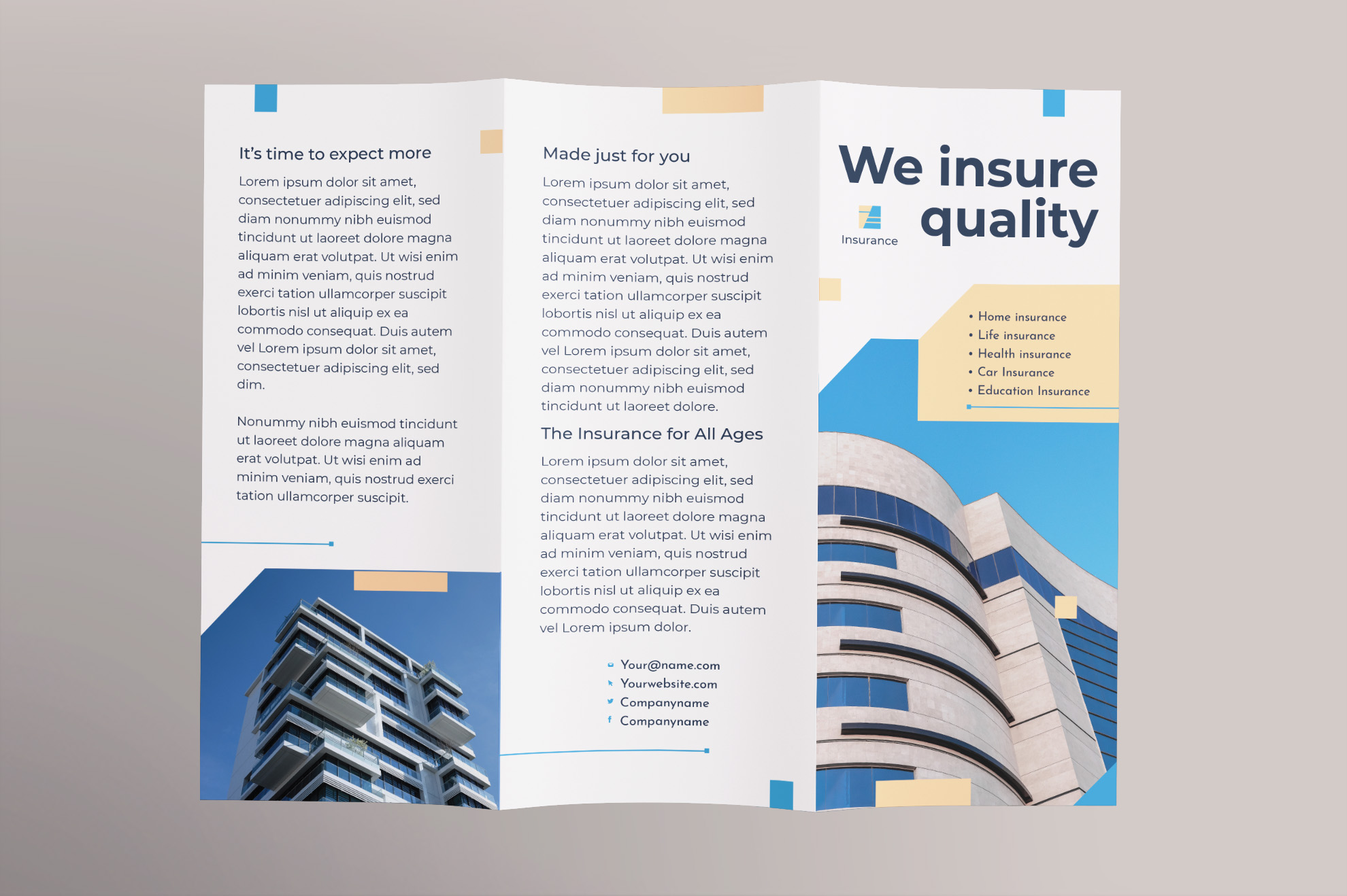 Insurance Agency Brochure Trifold