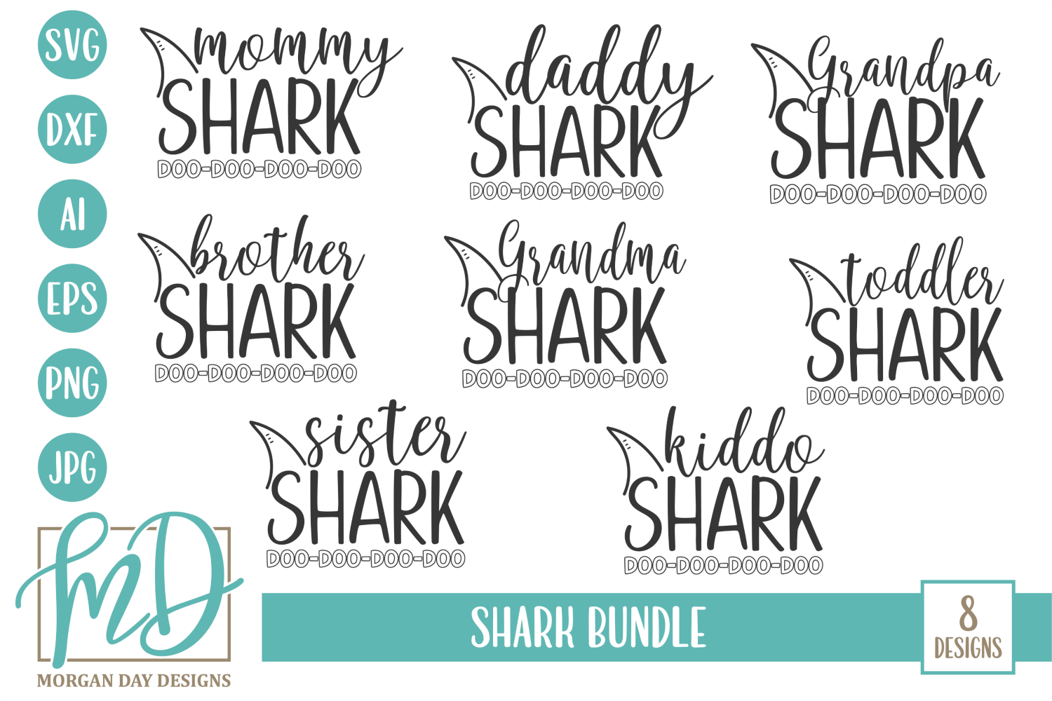 Shark Family - Shark Bundle SVG