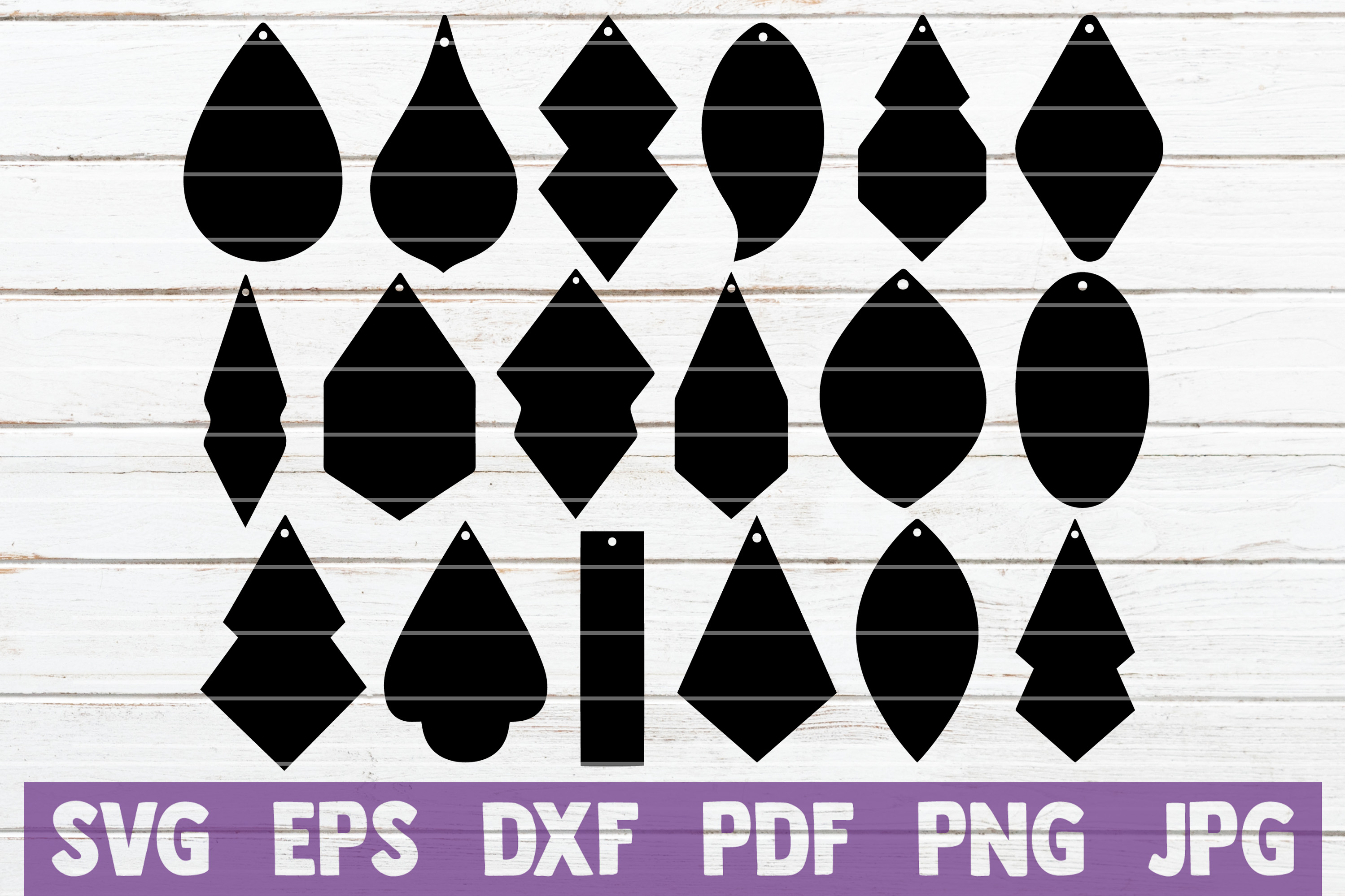 36 Earrings SVG Cut Files