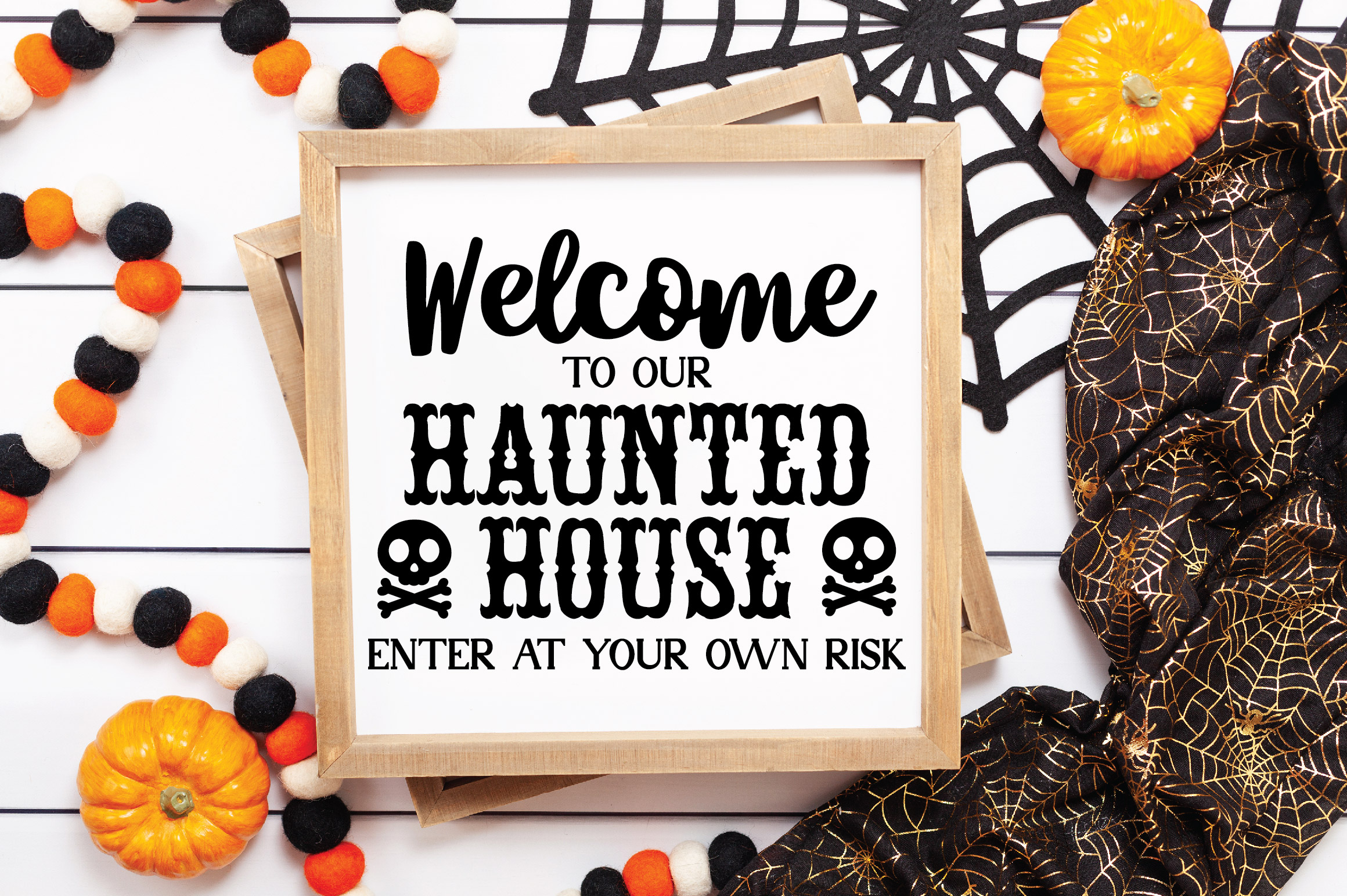 Download Welcome to our Haunted House SVG Cut File - Halloween SVG