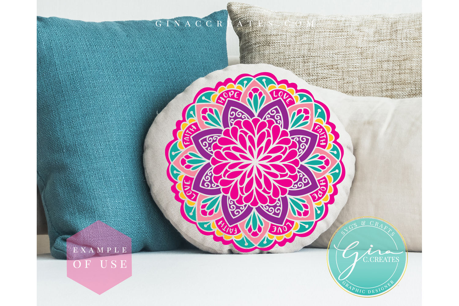 Download Hope, Faith, Love Mandala SVG