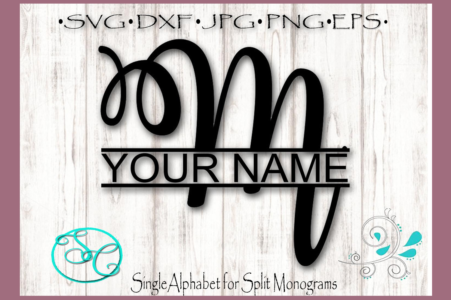 Letter M Monogram SVG