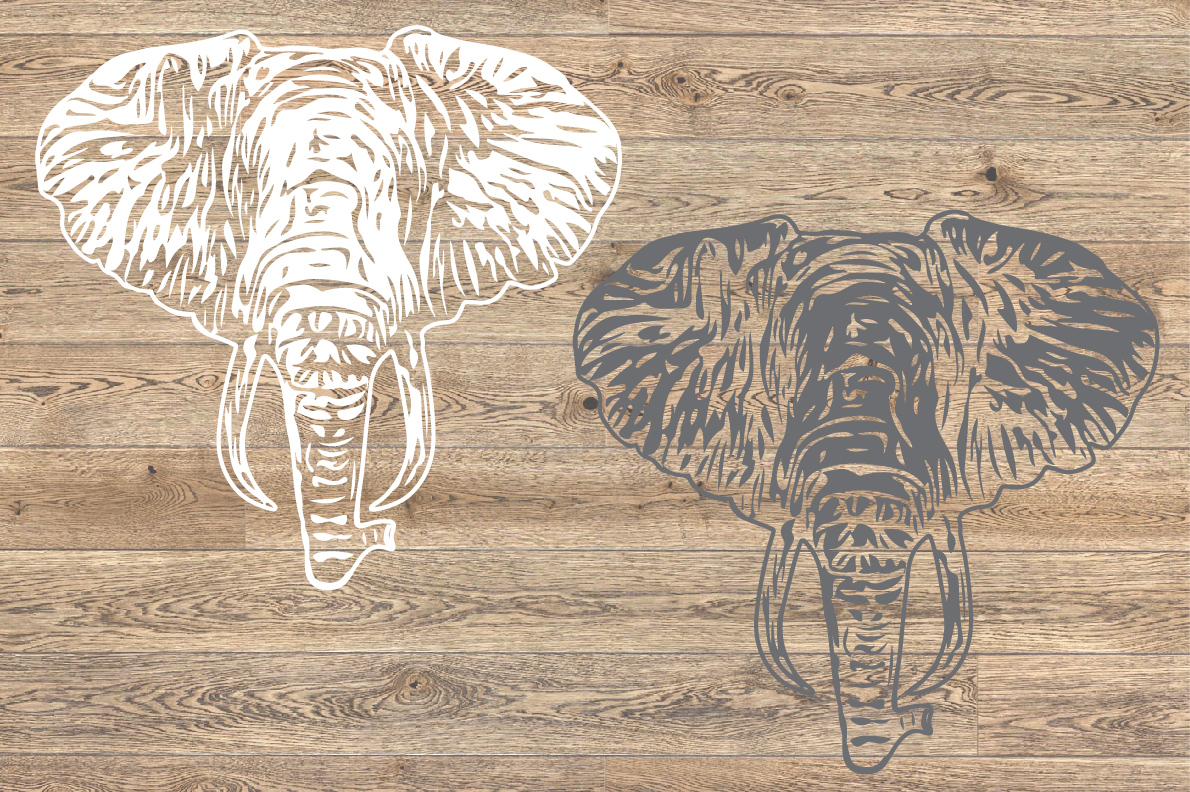 Download Elephant head SVG Trunk Tusk Wildlife boho Jungle 1243s
