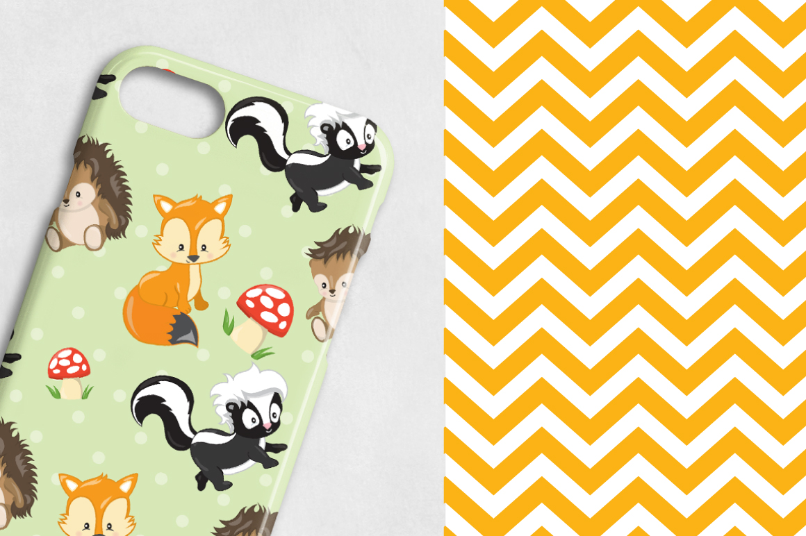 WOODLAND, digital papers (40219) Patterns Design Bundles