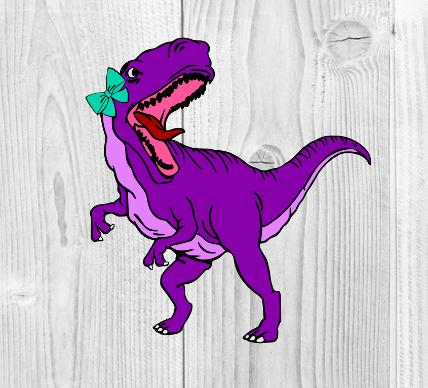 Download Dinosaurs - T-rex - Layered svg files - hair bow - bow tie