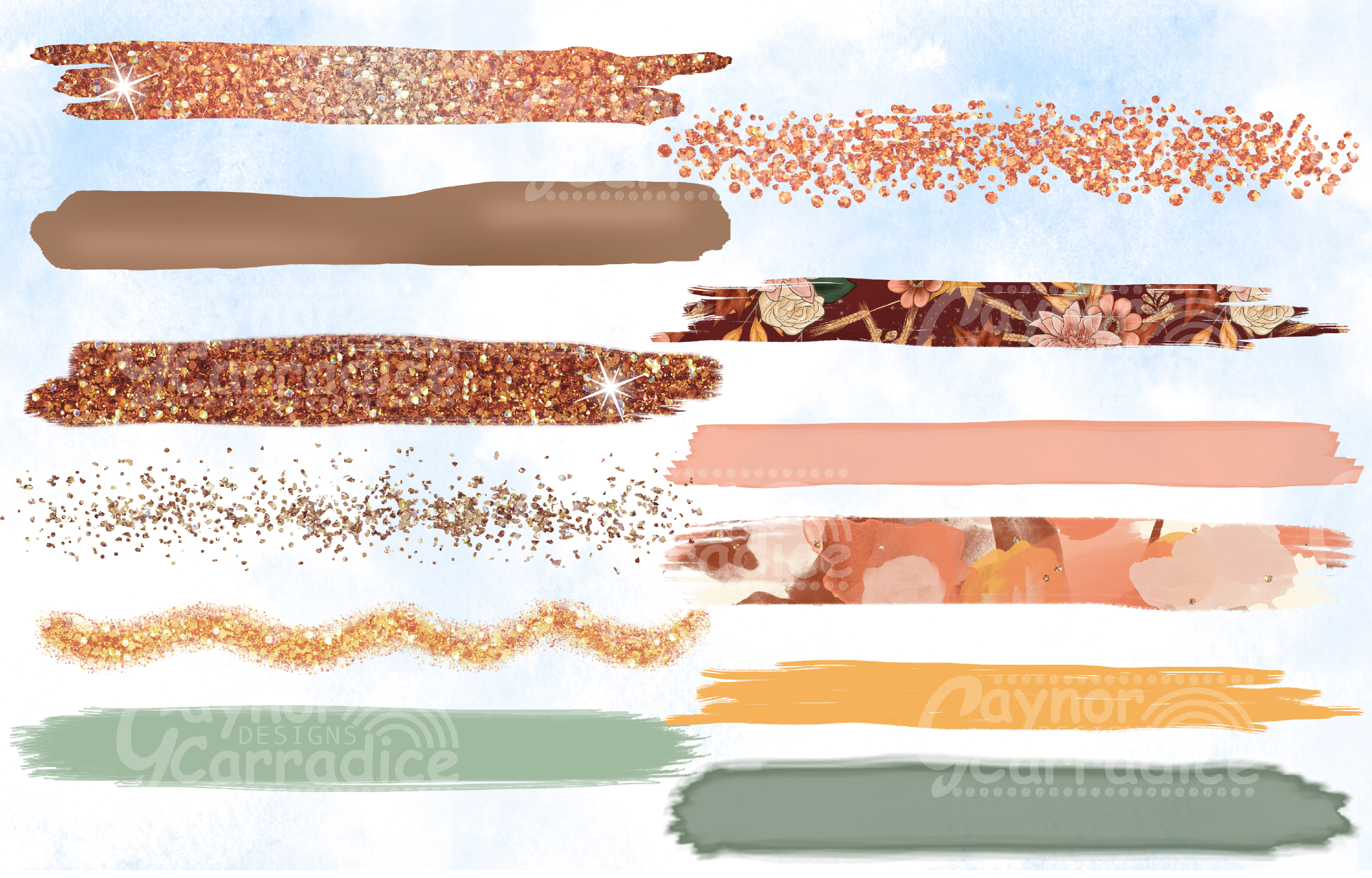 Download Autumn Spice - paint brush strokes collection