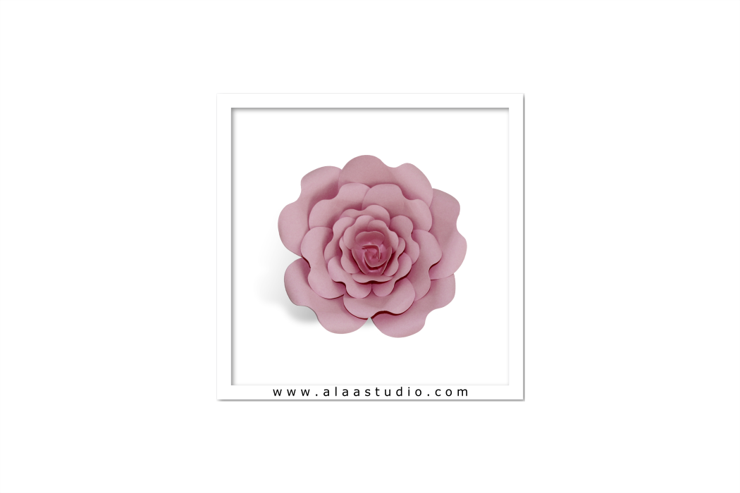 Download 3D Large rose flower template 1, SVG, PDF, SILHOUETTE ...