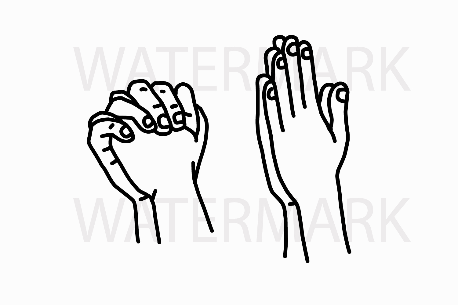 Download Hands Praying - SVG/JPG/PNG Hand Drawing (85039 ...