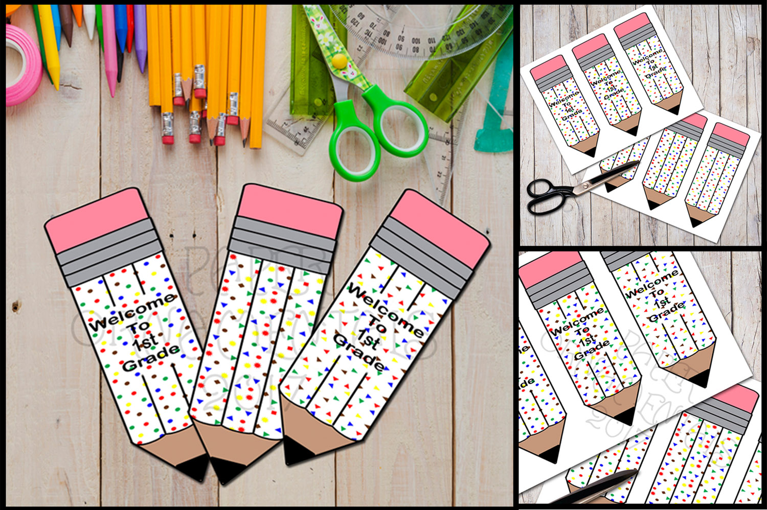 Pudgy Pencils 1st Grade Printable Bookmark Set