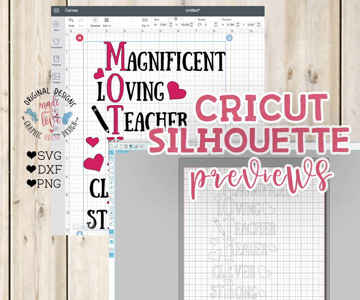 Download Mother Acronym Cut File in SVG, DXF, PNG