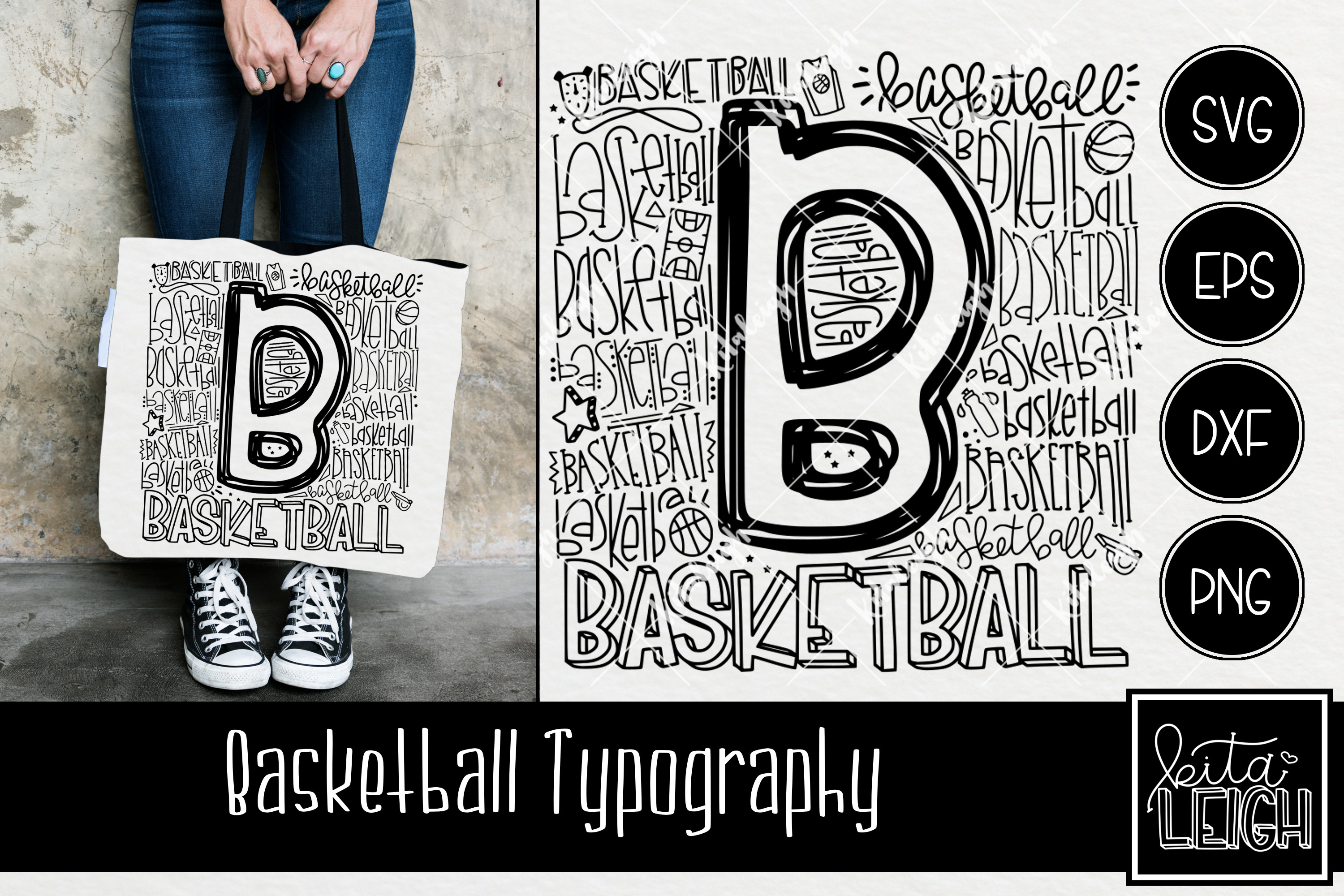 Basketball Typography (122463) Hand Lettered Design Bundles