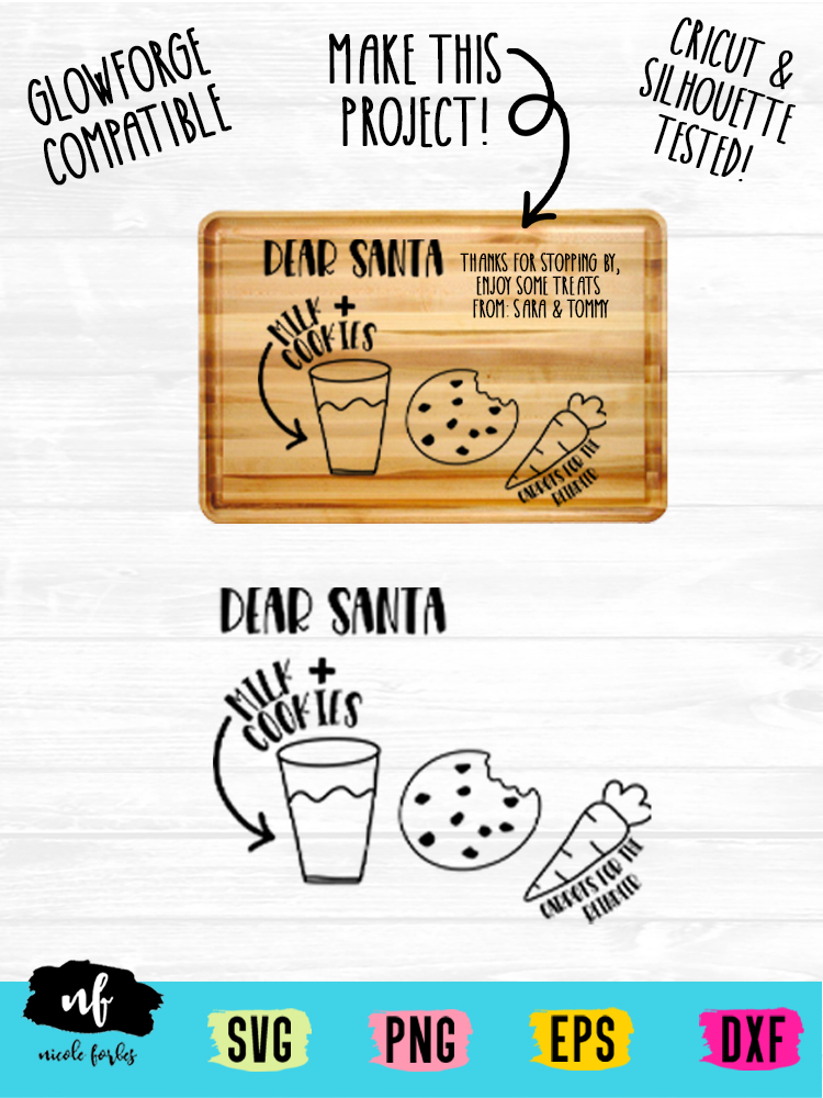 Download Santa Cookie Cutting Board SVG Cut File