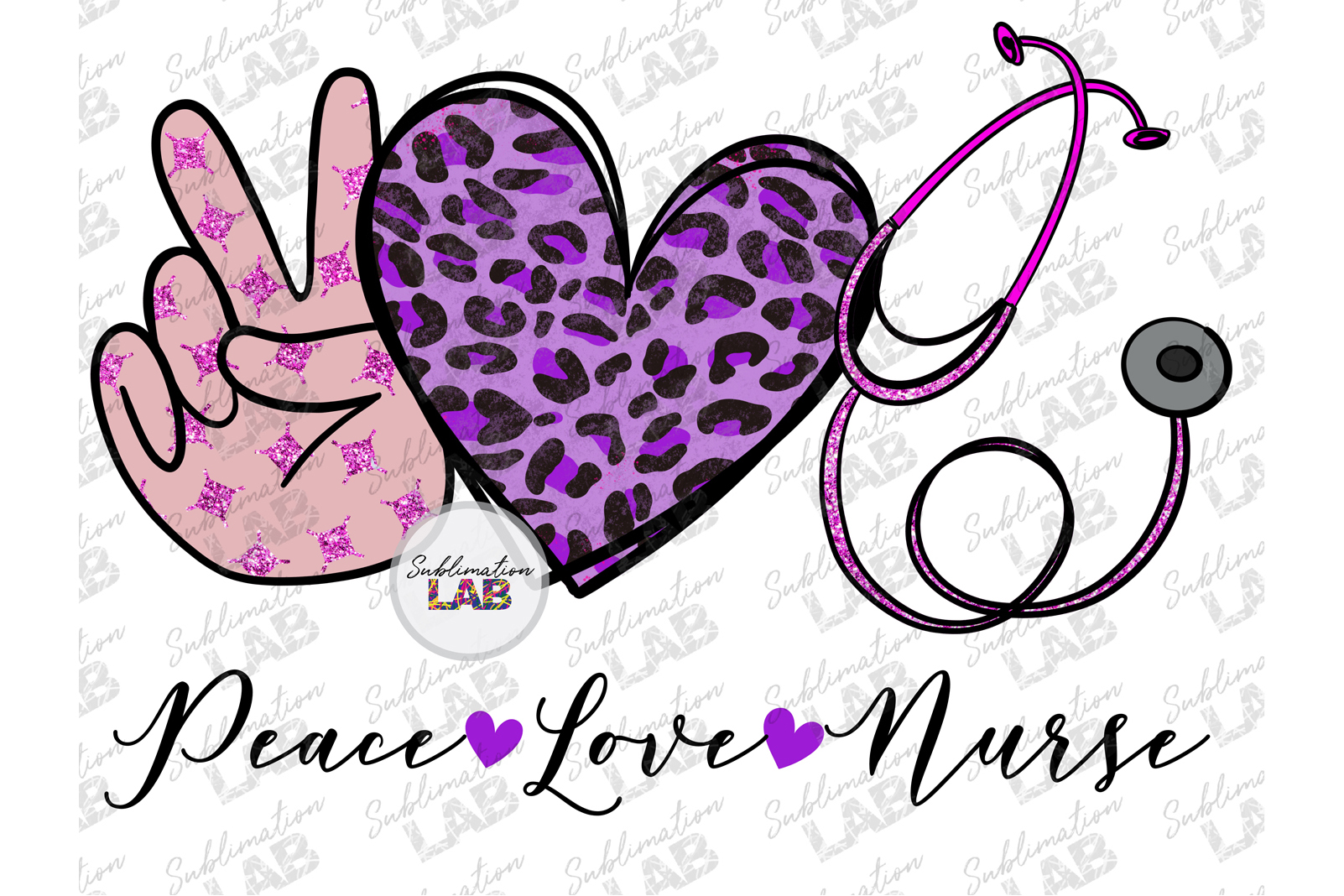 Download Peace Love Nurse PNG File For Sublimation Tshirt Design ...