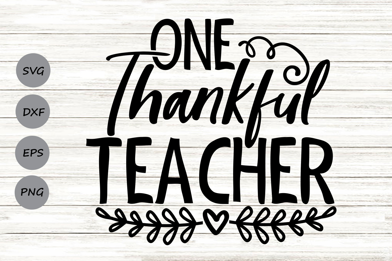 One Thankful Teacher Svg, Thanksgiving Svg, Teacher Fall Svg