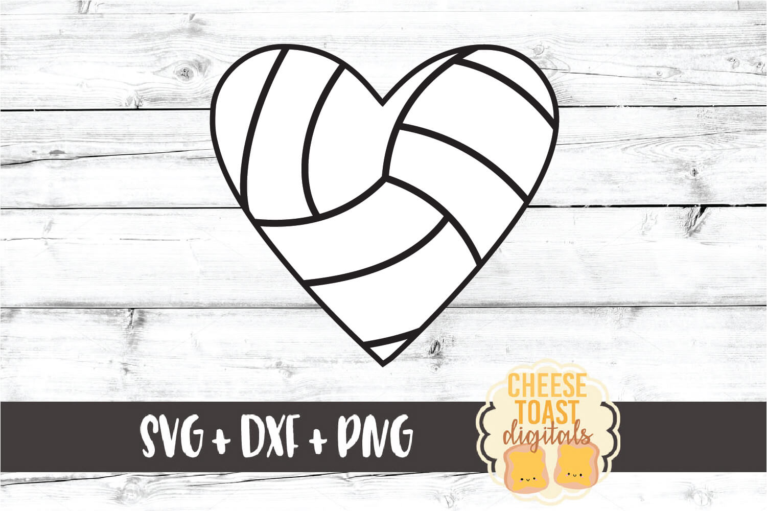 Volleyball Heart - SVG PNG DXF Cut Files