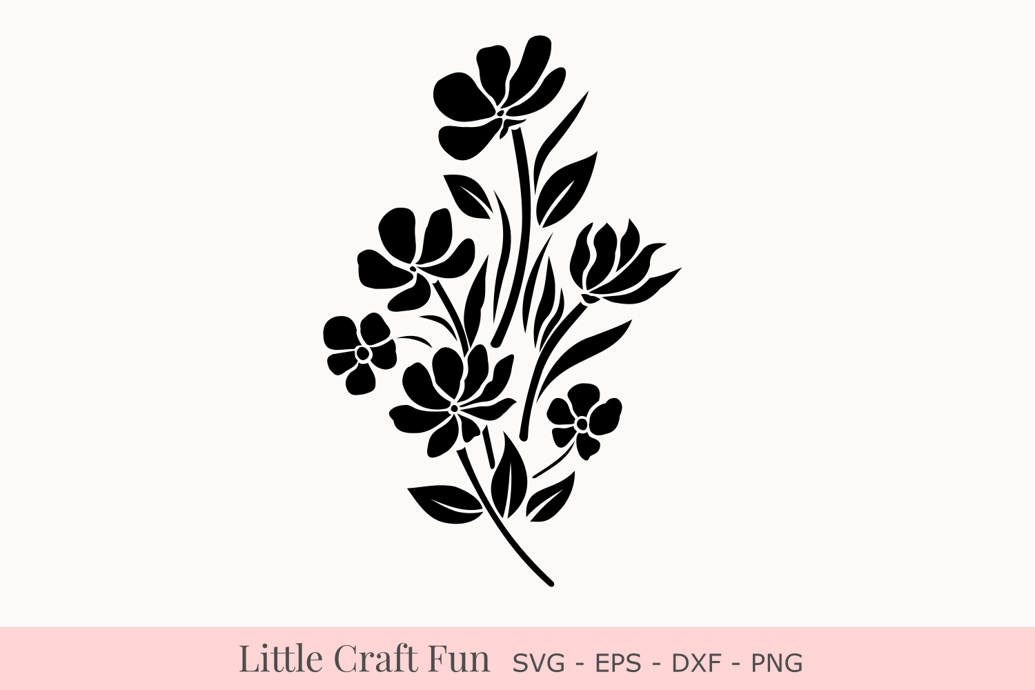 Flowers Silhouette Svg, Florals Silhouette Svg, Silhouette (95274
