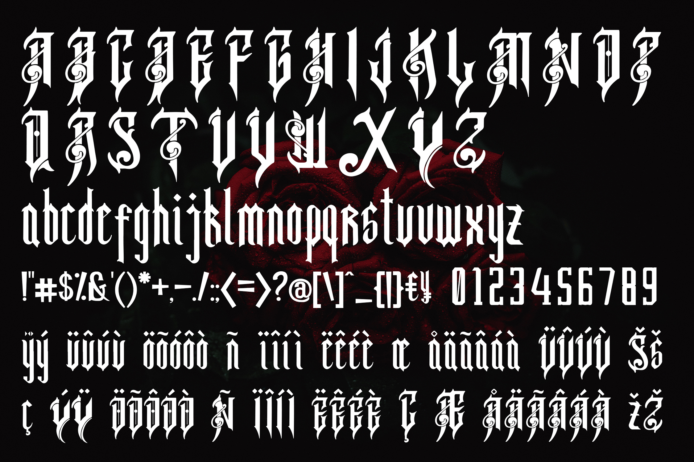 gothic fonts alphabet