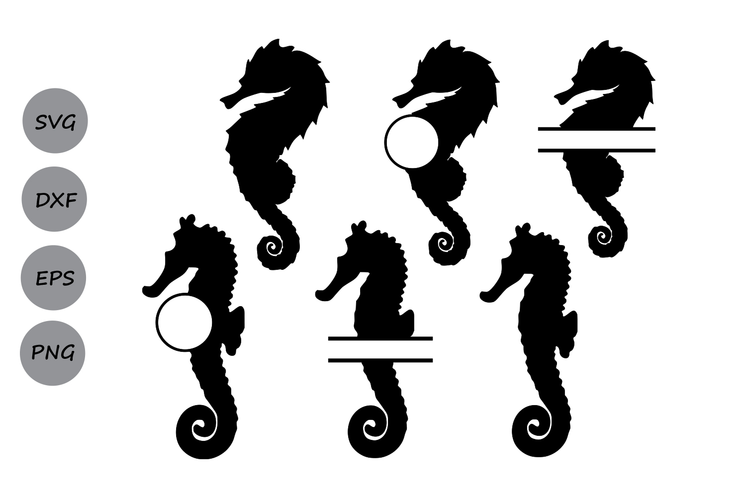 Download Seahorse SVG, Sea horse svg, seahorse monogram svg, Cricut, Silhouette cutting files, nautical ...