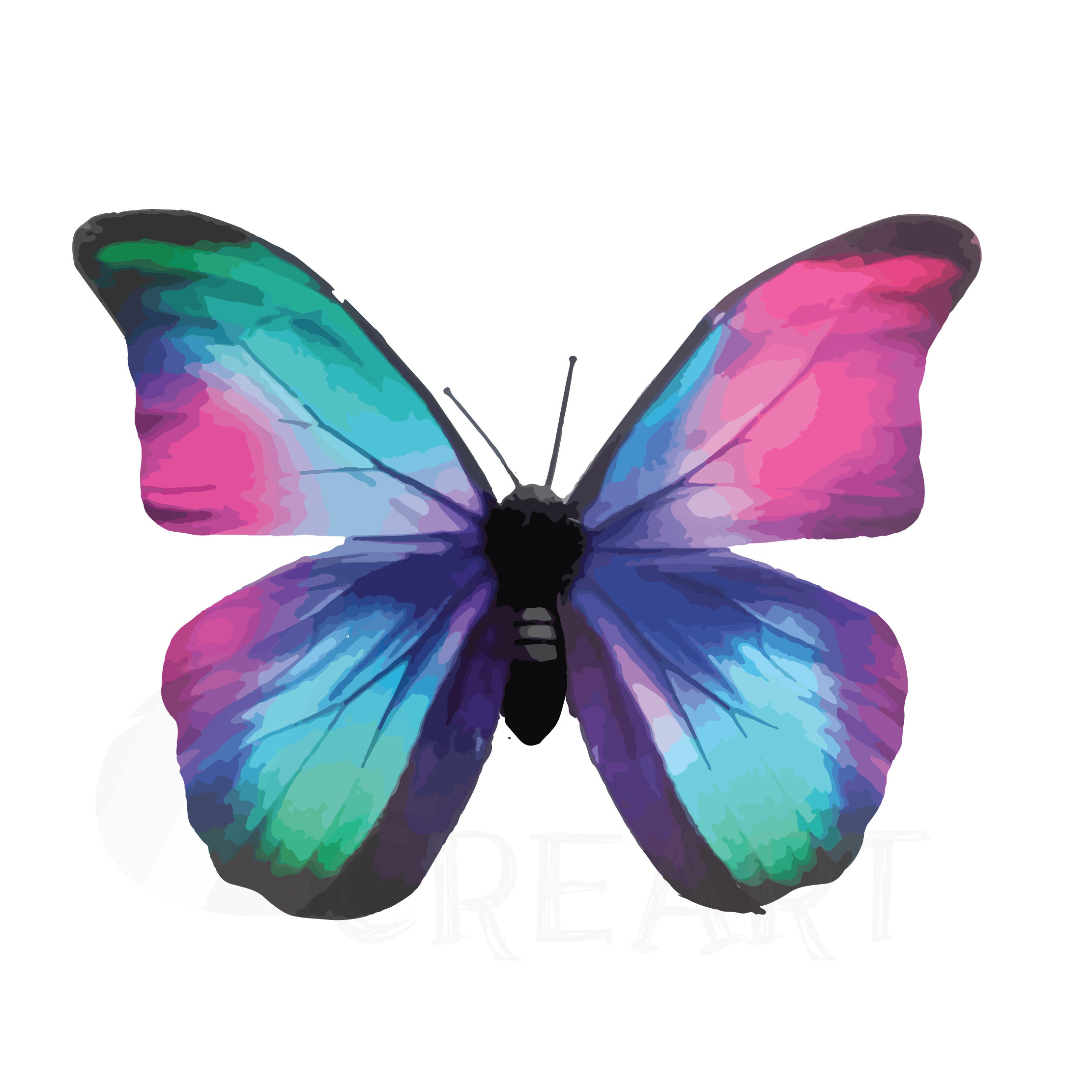 Download Watercolor Butterflies Clipart pack, vectors for ...