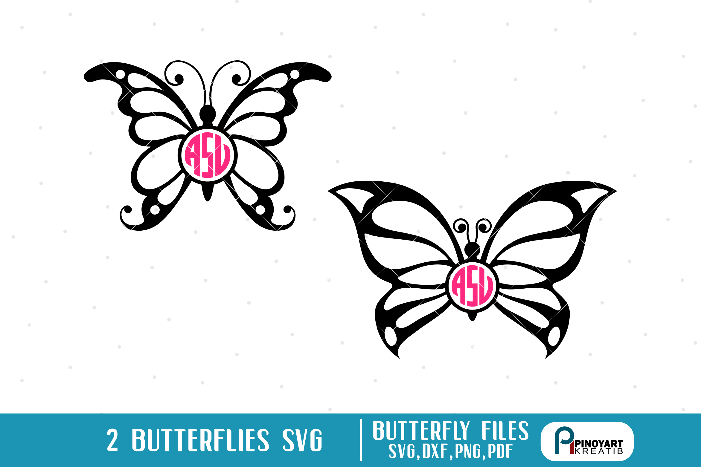 Free Free 155 Monogram Split Butterfly Svg SVG PNG EPS DXF File