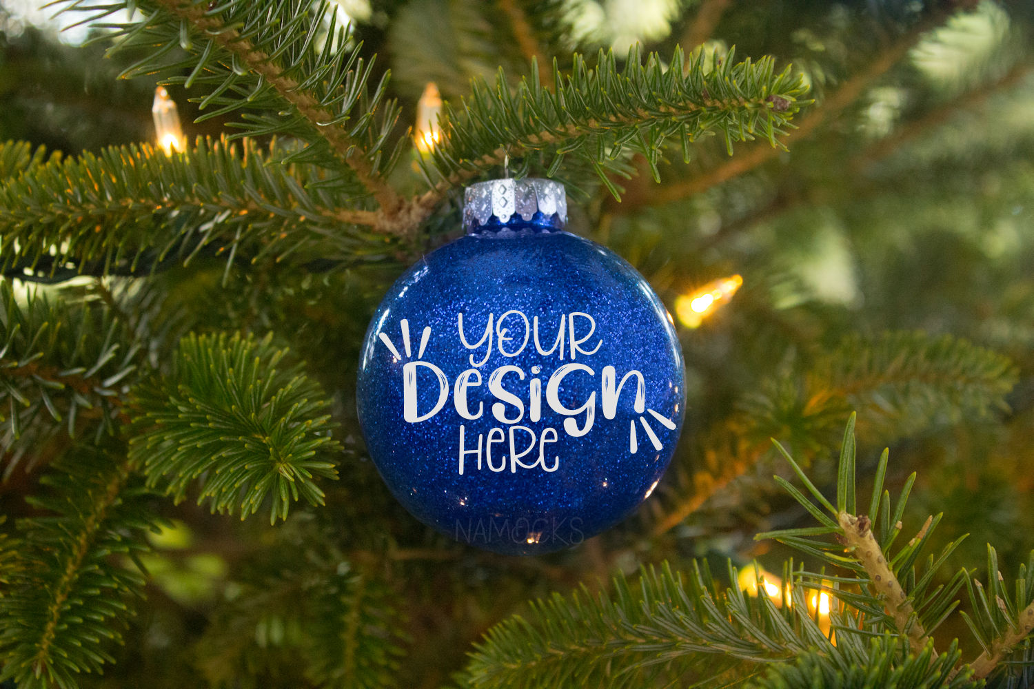 Download Blue Glitter Ornament Mockup for Crafters (173866) | Seasonal | Design Bundles