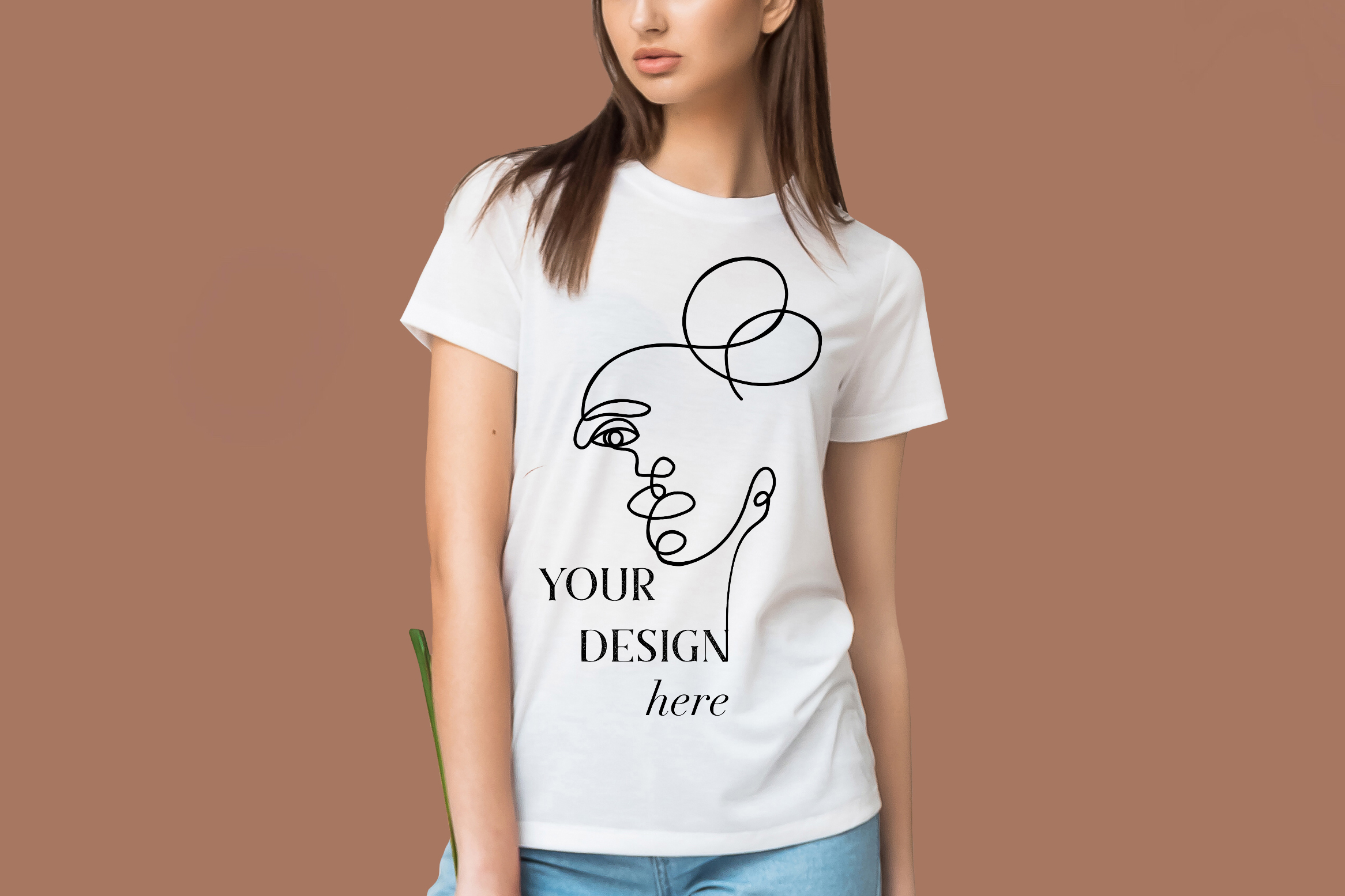 Download Bella Canvas 3001 white shirt mockup design