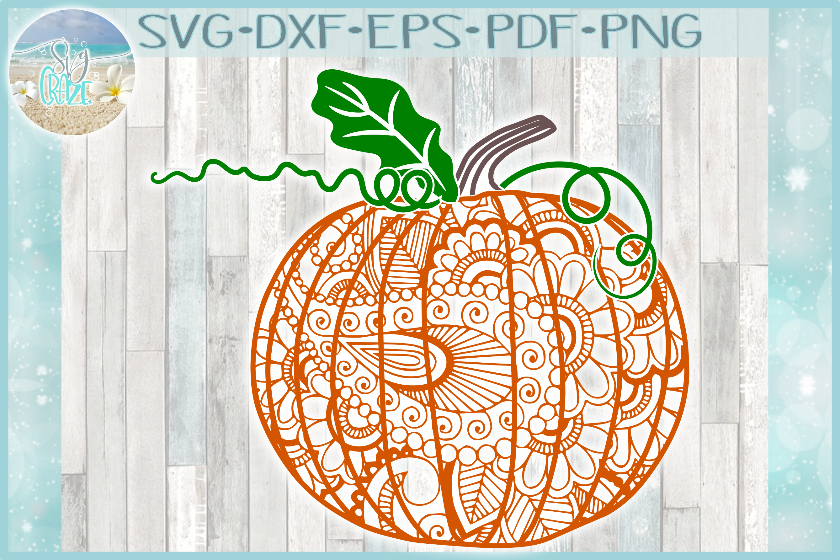 Download Pumpkin Mandala Zentangle SVG