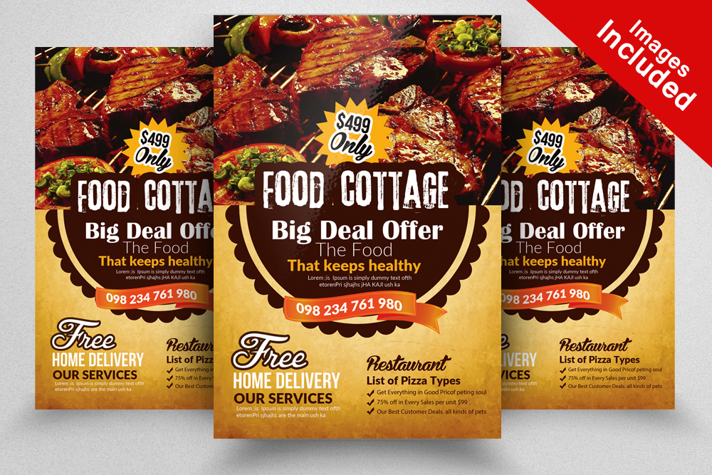 10 restaurant flyer template bundle