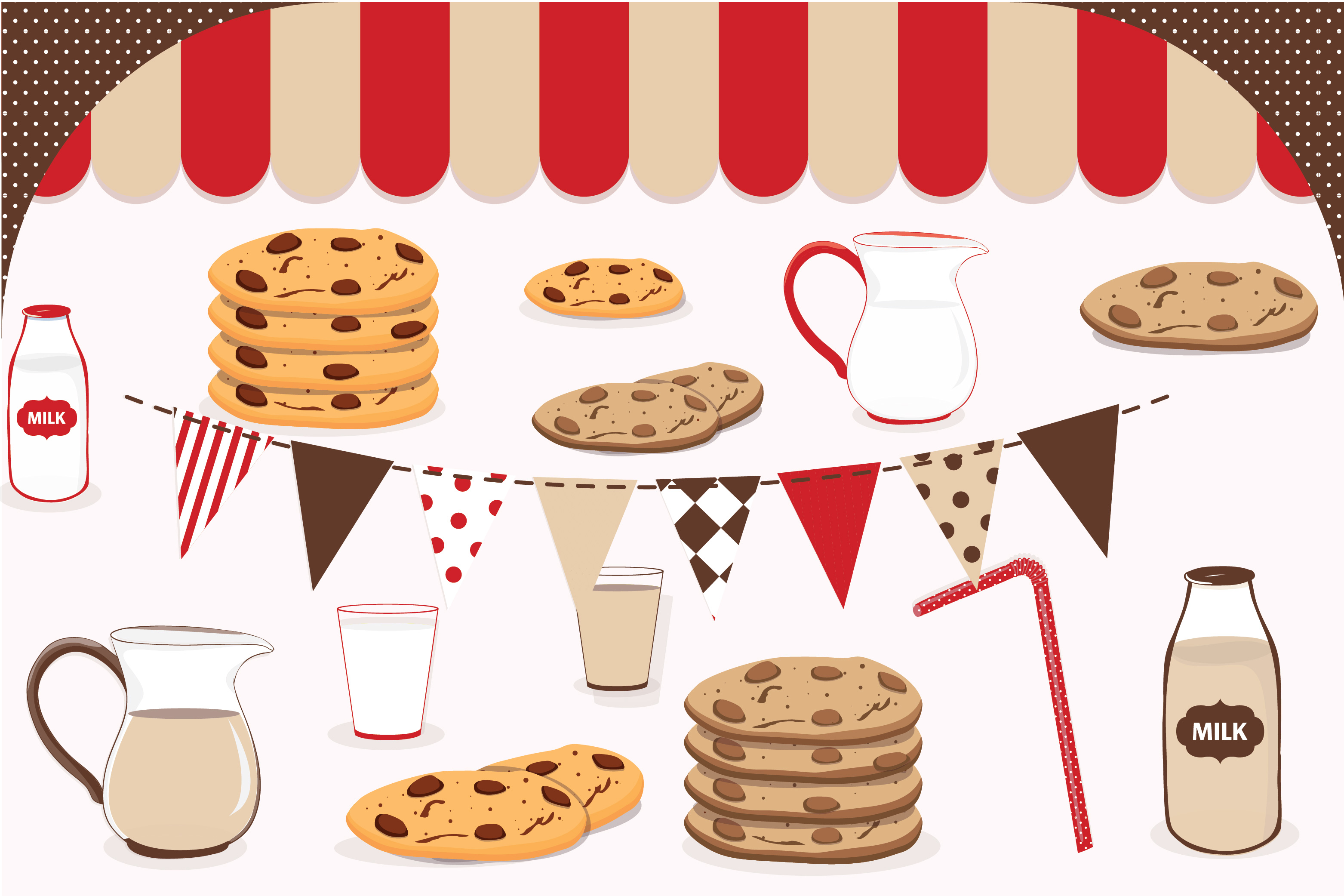 Milk And Cookies Clipart - splash