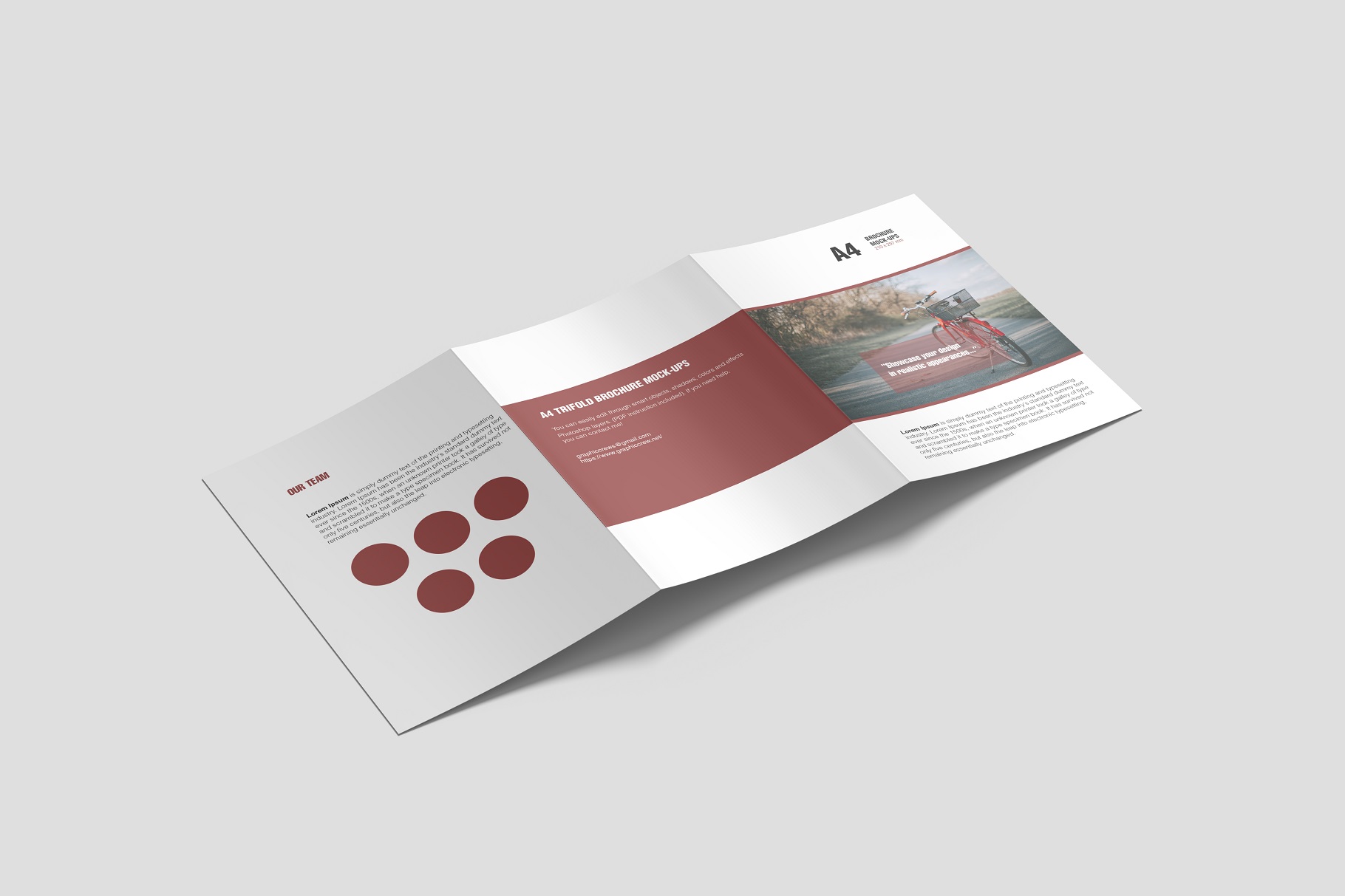 Download A4 Trifold Brochure Mockup