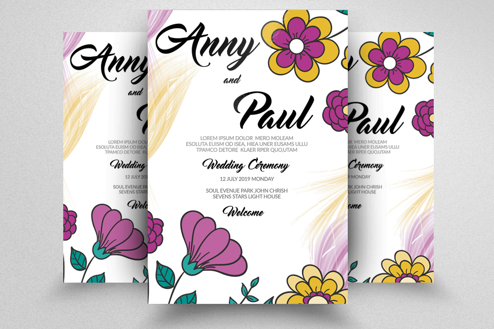 wedding invitation flyer